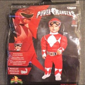 Power Rangers Toddler costume Red NWT 12-18 months